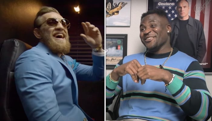 Conor McGregor et Francis Ngannou avec le sourire