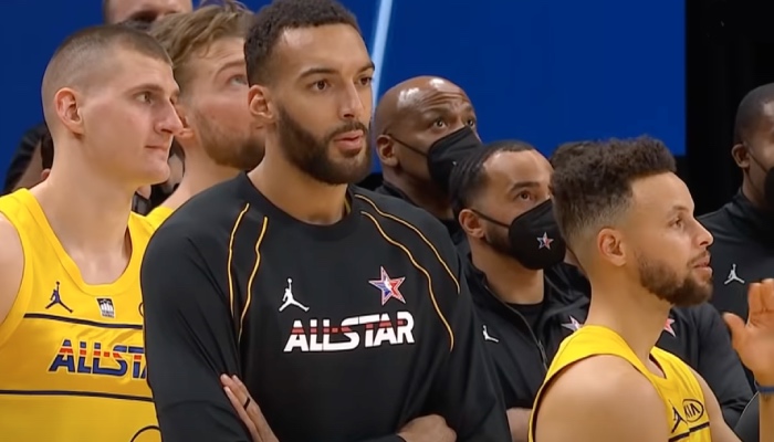 Rudy Gobert, Stephen Curry, et Nikola Jokic au All-Star Game