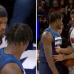 NBA – Anthony Edwards se chauffe avec Jimmy Butler puis le tacle sérieusement