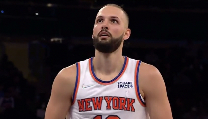 Evan Fournier sous le maillot des Knicks