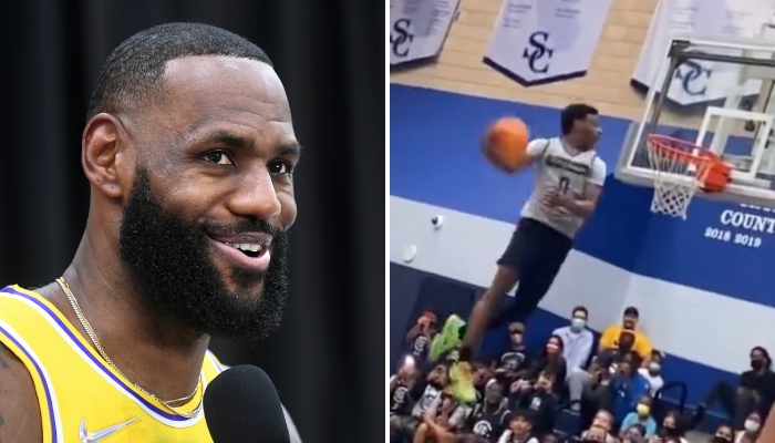 LeBron a été époustouflé par les dunks de Bronny James