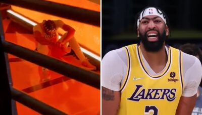 NBA – Les images virales d’Anthony Davis, malade et effondré en plein match