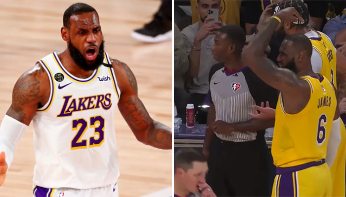 LeBron en colère après une décision arbitrale NBA