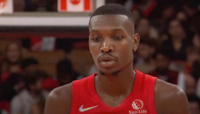 L'ailier canadien NBA des Toronto Raptors, Chris Boucher