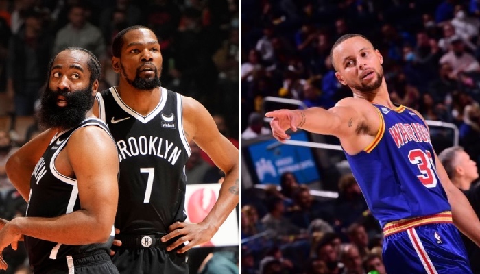 Les superstars NBA des Brooklyn Nets, James Harden et Kevin Durant, ont évoqué leur match à venir face aux leaders de la ligue, les Golden State Warriors, ainsi que le danger que représente la star des Dubs, Stephen Curry