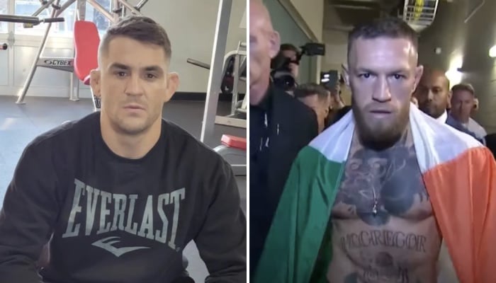 Les stars de l'UFC Dustin Poirier (gauche) et Conor McGregor (droite)