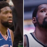 NBA – Sans pitié, la réaction virale de Joel Embiid à la bombe Kevin Durant !