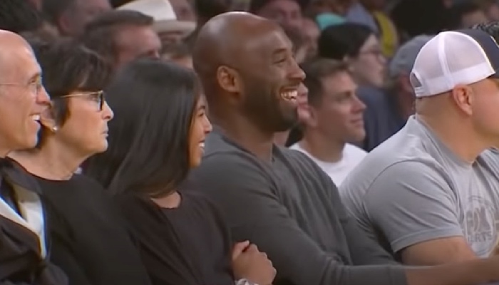 Kobe Bryant et Gianna avec le sourire