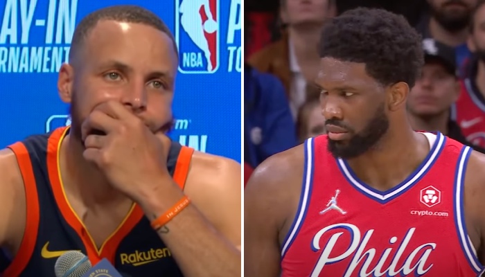 Stephen Curry a pris un petit tacle de la part de Joel Embiid après la victoire des Sixers sur les Warriors