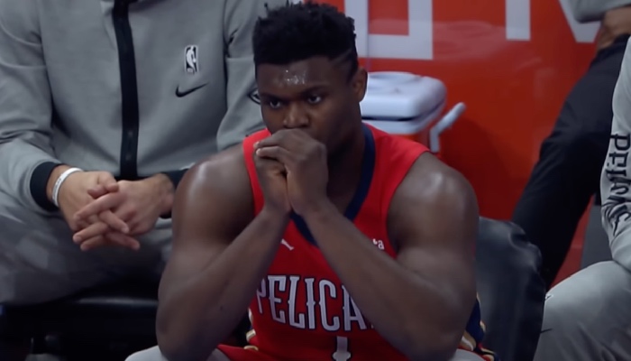 Zion Williamson énervé avec les pelicans