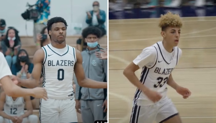 Bronny James et Justin Pippen à Sierra Canyon