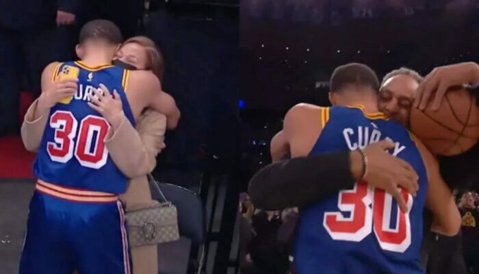 Steph Curry avec ses parents Dell et Sonya