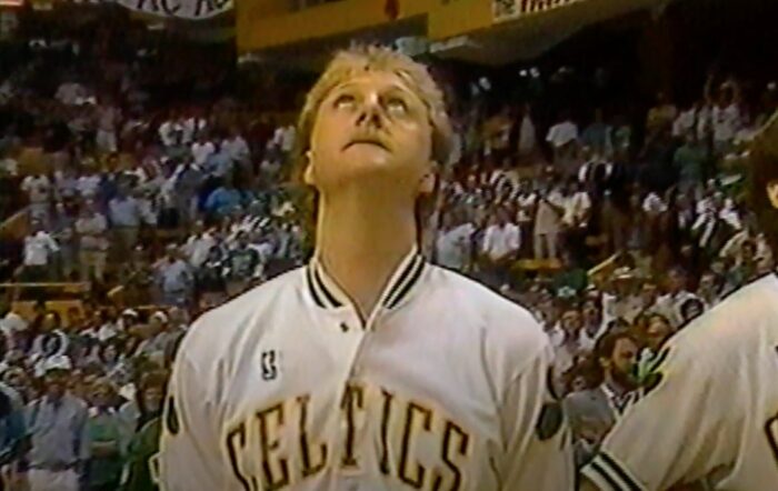 La légende de la NBA Larry Bird, ici sous les couleurs des Boston Celtics