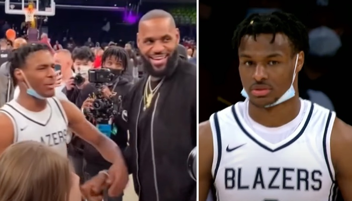 Bronny James, le fils aîné de LeBron James, star de la NBA et des Los Angeles Lakers, a fait venir de nombreuses stars au Staples Center pour sa rencontre face à St Vincent-St Mary's