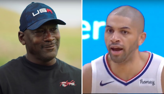 Chicago Bulls NBA legend and current Charlotte Hornets owner Michael Jordan gave Los Angeles Clippers French player Nicolas Batum a personalized gift
