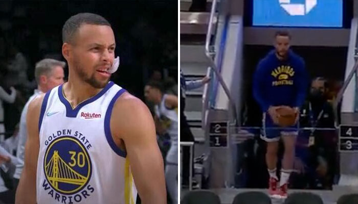 Steph Curry lâche un shoot de taré depuis les tribunes !