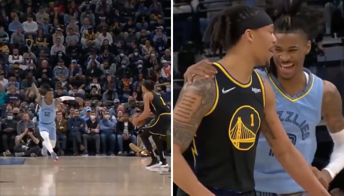 Ja Morant a failli contrer le 3 points de Damion Lee depuis la raquette