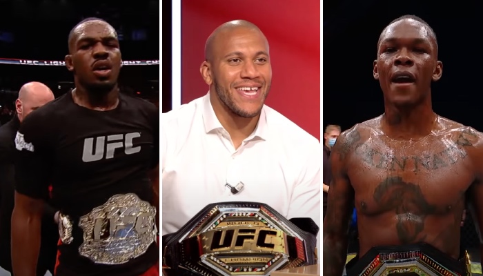 Jon Jones Ciryl Gane, les deux poids lourds de l'UFC, et Israel Adesanya