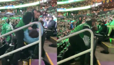 Les fans des Celtics se battent