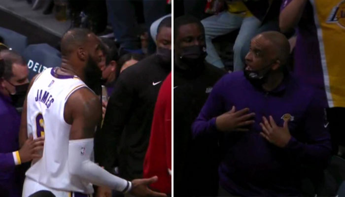 Sur le banc, LeBron s'accroche avec l'un des coachs des Lakers !