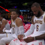 NBA – La séquence virale de LeBron et Westbrook sur le banc de touche