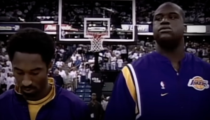 Les légendes NBA des Los Angeles Lakers, Kobe Bryant et Shaquille O'Neal