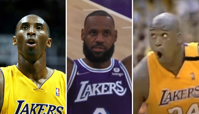 La superstar NBA des Los Angeles Lakers, LeBron James, a imité les exploits de plusieurs légendes de la franchise, dont Kobe Bryant et Shaquille O'Neal