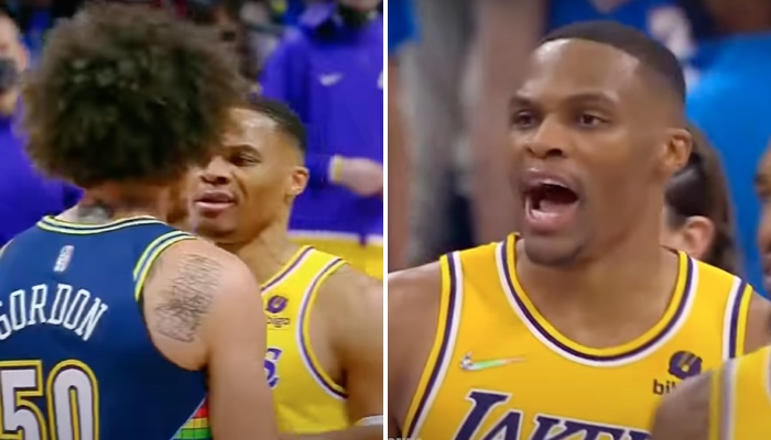 La superstar NBA des Los Angeles Lakers, Russell Westbrook, s'est violemment pris de bec avec un joueur des Denver Nuggets