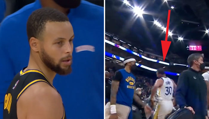 L'immense colère de Steph Curry sur le banc des Warriors !