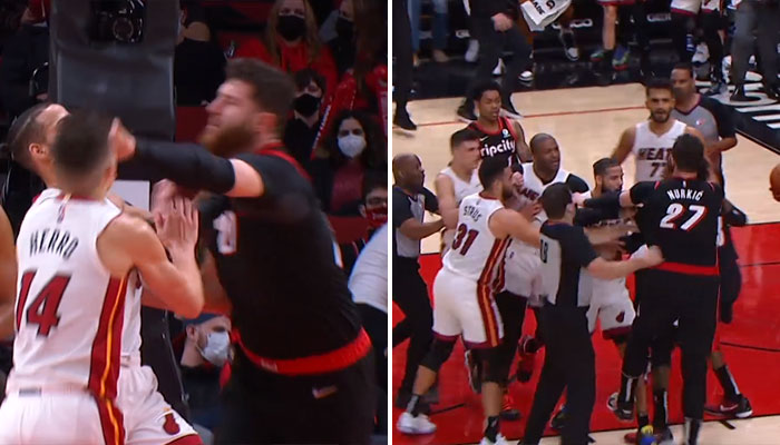 Jusuf Nurkic et Tyler Herro s'embrouillent