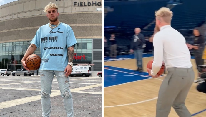 Jake Paul a rendu hommage à Carmelo Anthony lors d'un passage au Madison Square Garden