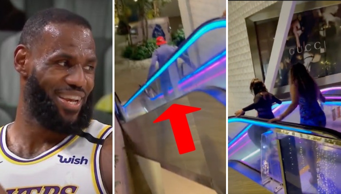 LeBron James a pris l'Escalator à l'envers pour semer des groupies