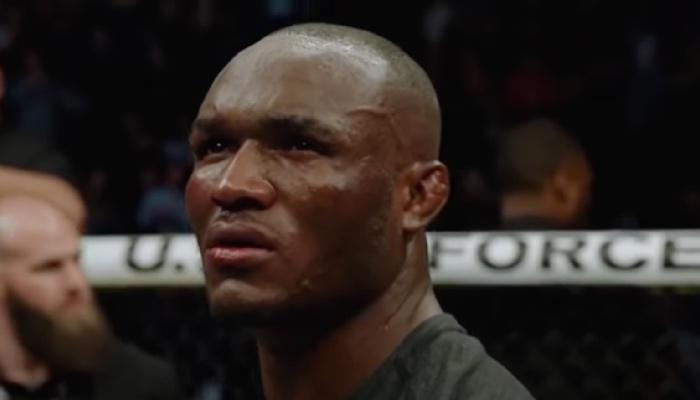 Kamaru Usman après une victoire à l'UFC