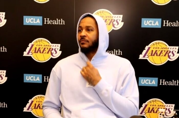 Carmelo Anthony en conférence de presse