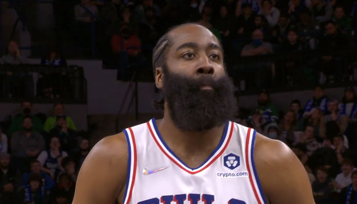 La superstar NBA James Harden, ici sous les couleurs des Philadelphia 76ers