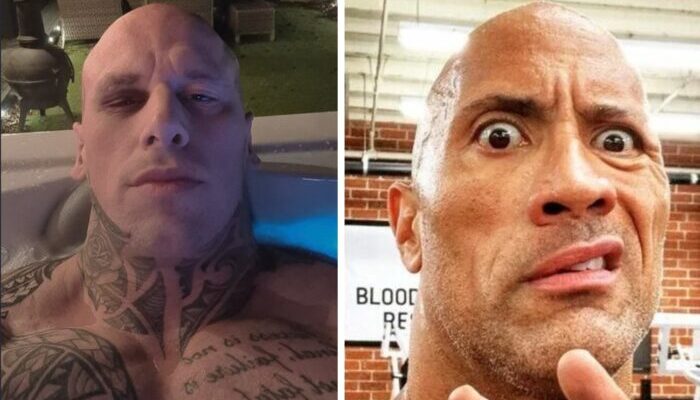 Martyn Ford et Dwayne "The Rock" Johnson