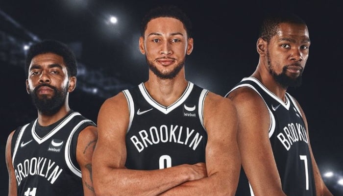 Le nouveau big 3 des Brooklyn Nets, Kyrie Irving, Ben Simmons et Kevin Durant