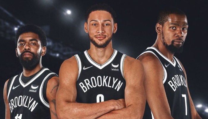 Le nouveau big 3 des Brooklyn Nets, Kyrie Irving, Ben Simmons et Kevin Durant