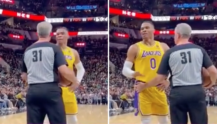 Russell Westbrook s'est encore embrouillé avec un fan ce lundi à San Antonio