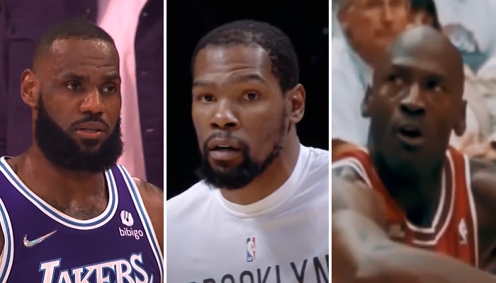 La superstar NBA des Brooklyn Nets, Kevin Durant, a balancé une grosse punchline en réaction au débat qui oppose Michael Jordan à LeBron James