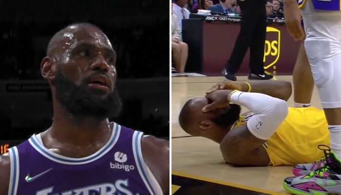 La superstar NBA des Los Angeles Lakers, LeBron James, a été victime d'un vilain coup asséné par un joueur des Cleveland Cavaliers, ce lundi 21 mars 2022
