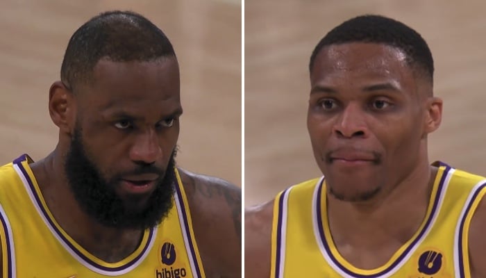 La superstar NBA des Los Angeles Lakers, LeBron James, n'a pas apprécié le gros manqué coupable de Russell Westbrook en prolongation face aux Houston Rockets