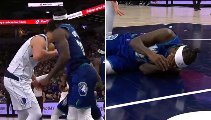 Le meneur NBA des Minnesota Timberwolves, Patrick Beverley, s'est retrouvé au sol après avoir subi un vilain coup de la part de l'intérieur des Dallas Mavericks, Dwight Powell