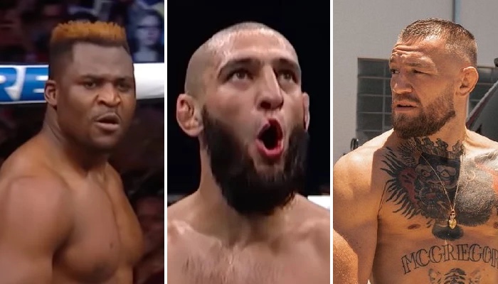 Francis Ngannou, Khamzat Chimaev et Conor McGregor, trois vedettes de l'UFC
