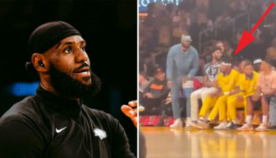 NBA – LeBron vire un Laker de son siège puis lui met un gros vent !