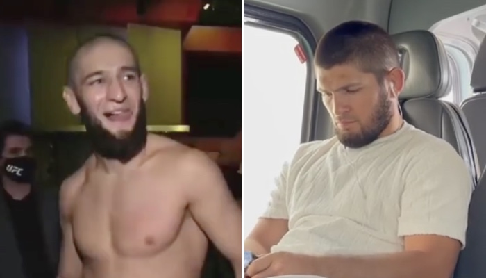 La nouvelle star de l'UFC Khamzat Chimaev domine l'ancien champion des poids légers Khabib Nurmagomedov dans un domaine statistique