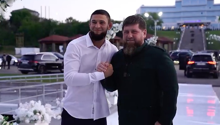 Khamzat Chimaev à son mariage avec Ramzan Kadyrov