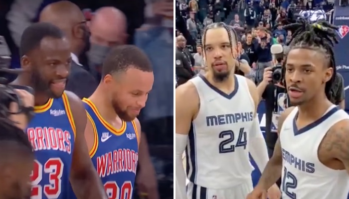 Les Memphis Grizzlies, représentés ici par Dillon Brooks et Ja Morant, ont lancé un gros avertissement aux Golden State Warriors des stars NBA Draymond Green et Stephen Curry