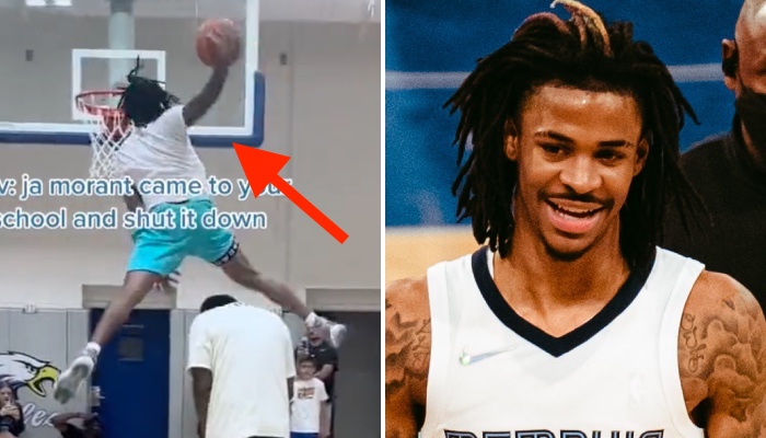 La superstar NBA des Memphis Grizzlies, Ja Morant, a enflammé un lycée de l'Alabama avec plusieurs dunks magistraux et une danse virale