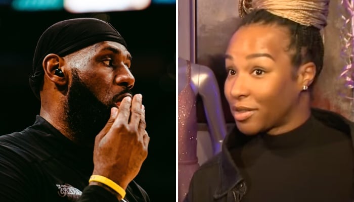 La superstar NBA des Los Angeles Lakers, LeBron James (gauche) et sa femme, Savannah (droite)